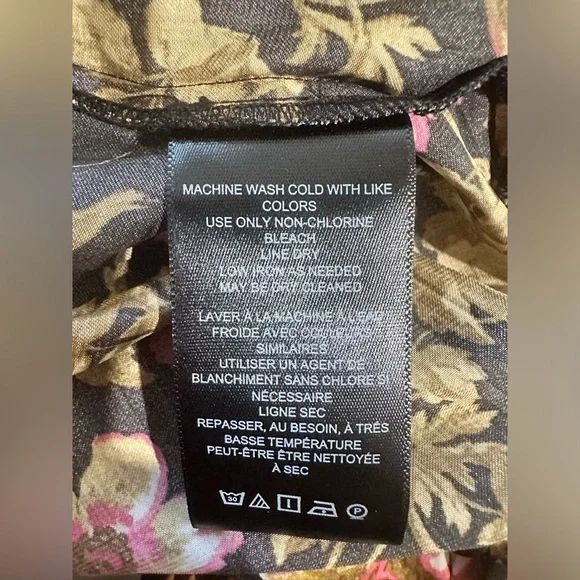 NEW Anthropologie Deep-V Floral Tunic Blouse-Size Small - Picture 14 of 16